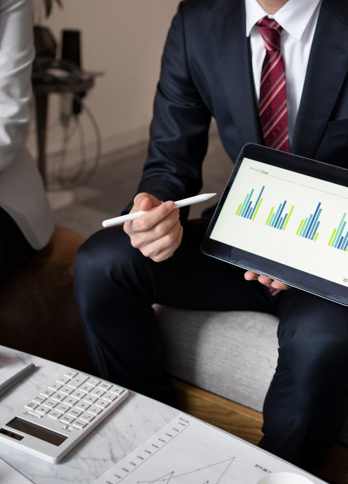 demonstrating on ipad